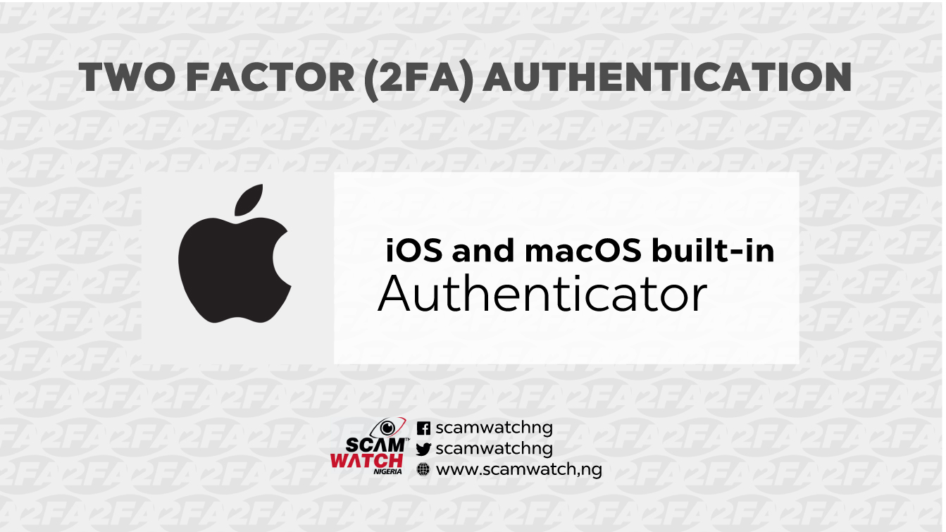iOS and macOS built-in authenticator
